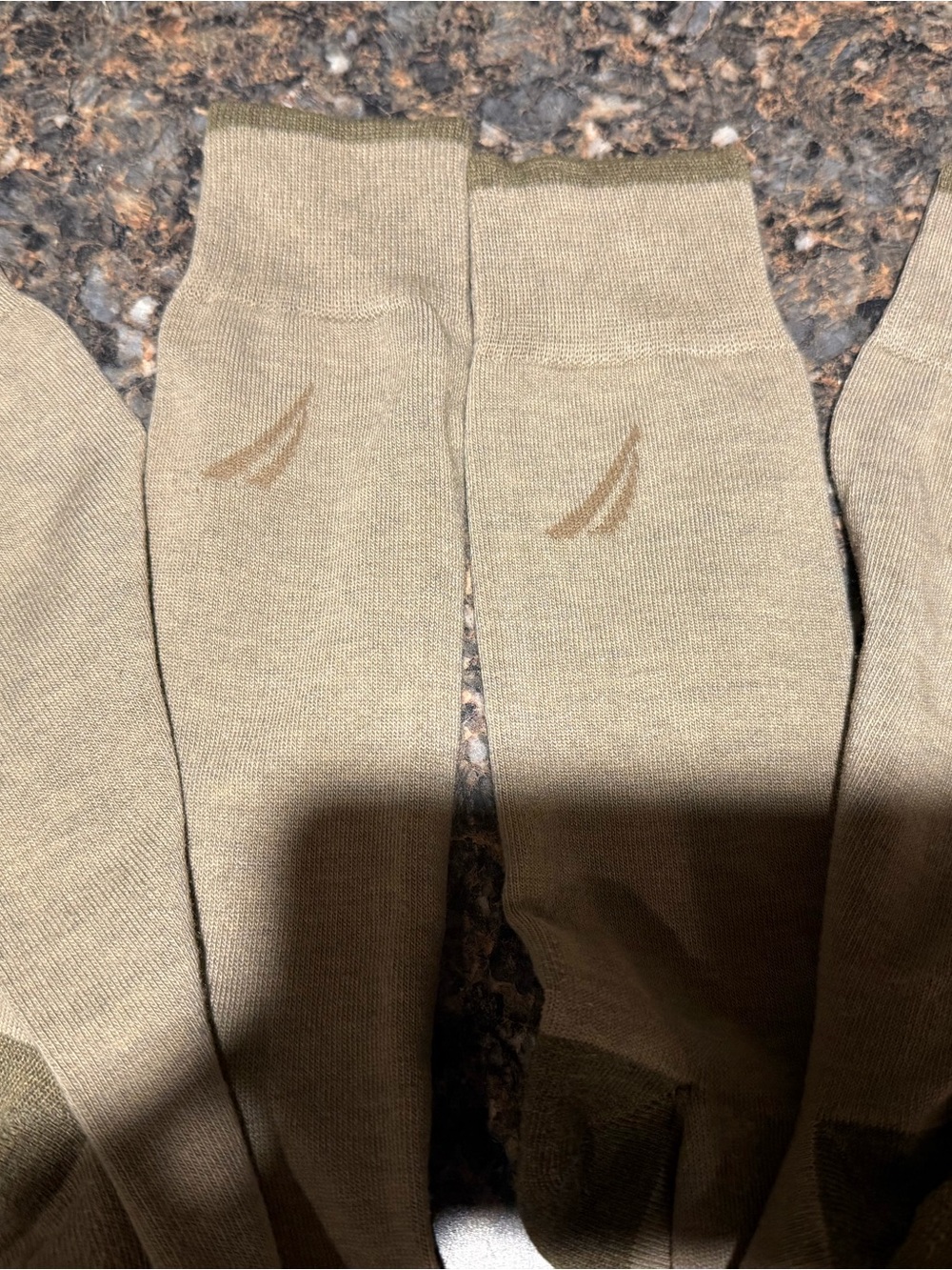 Nautica Men's Olive Green Dress Socks with Subtle Logo